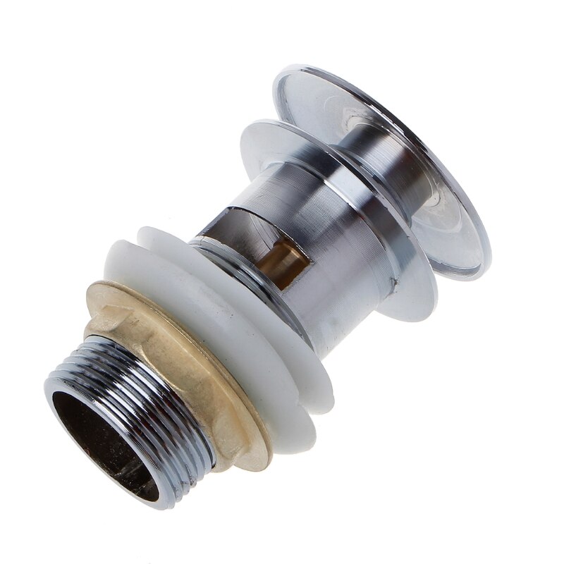 Bathroom Sink Drain Stopper Sink Tap Push Button up Waste Plug Slotted Drain C90A