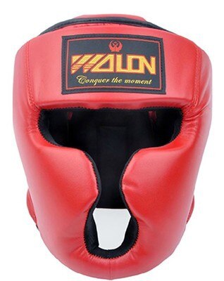 Neue Berufsausbildung Boxen Kopfschutz Sparring Zahnrad Helm MMA Muay thailändisch Casco trete Boxen Klammer Kopfbedeckungen Capacete: rot schützen Gesicht
