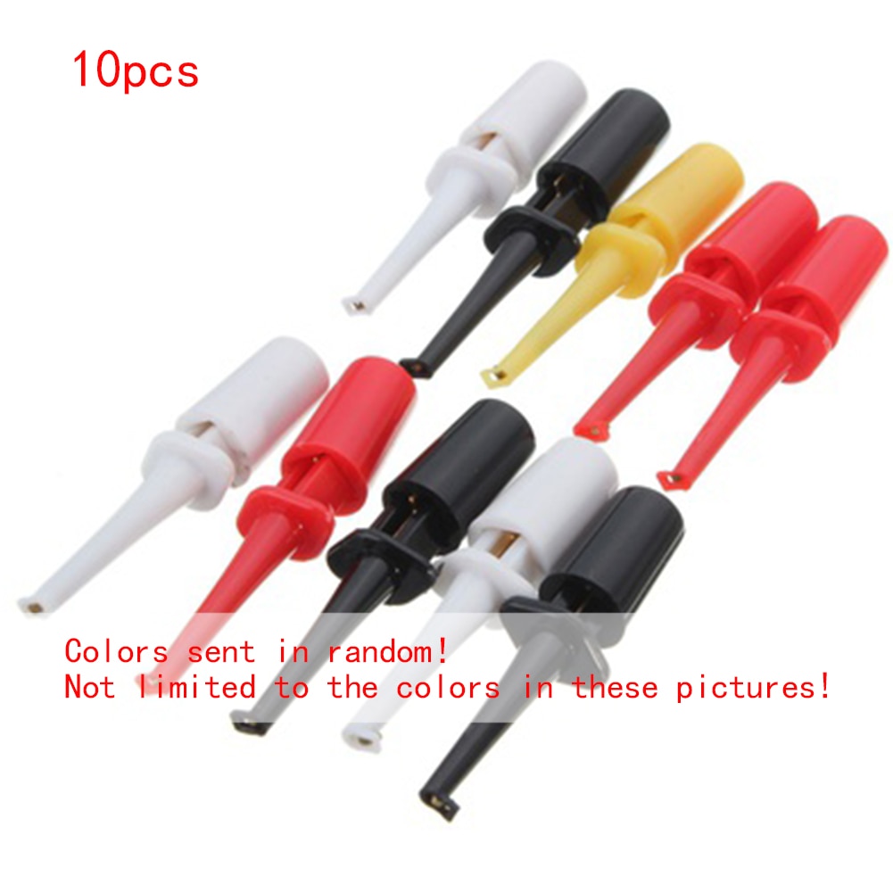 Multimeter Lead Wire Test Small Probe Hook Clip Set Grabbers Colorful