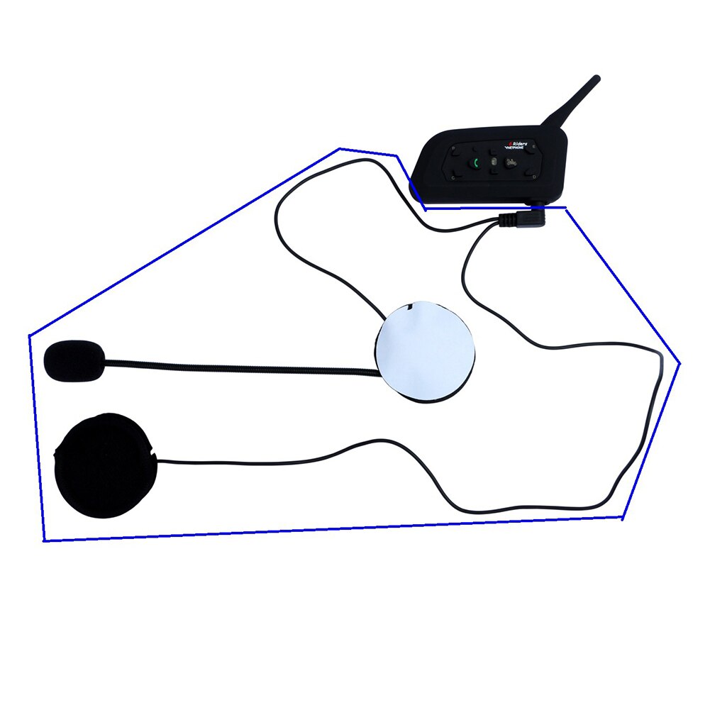 Motor headset intercom multifunctionele waterdichte bluetooth T9S-V3 -helm interphone max 1300 meter - HE Products