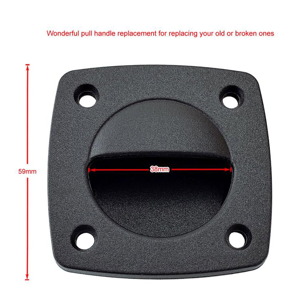Flush Mount Pull Handle Sliding Door Cabinet Pull Boat Hatch Door Handle Black