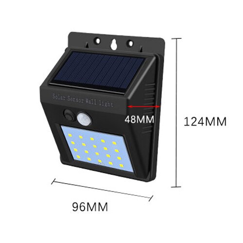 Solar Lamp Outdoor Led Light PIR Motion Sensor LED Solar Power Wall Street Garden Light Security Spotlight Waterproof Decoration: SMD2835 20leds