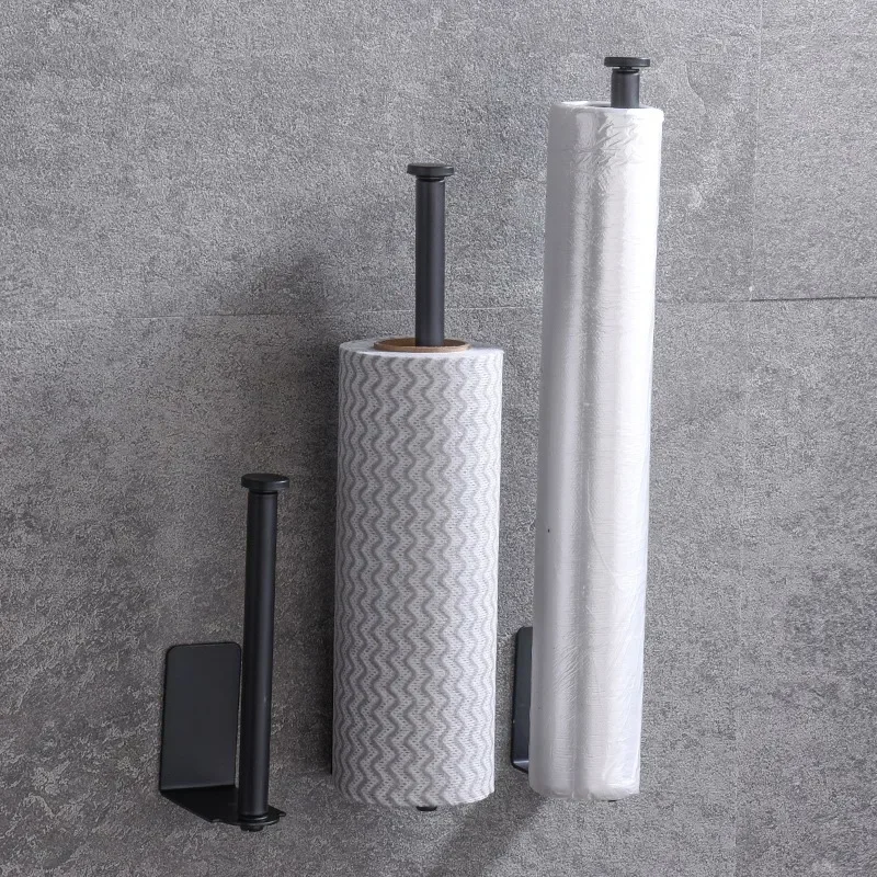Kitchen Roll Paper Holder Stand Toilet Paper Holder Bathroom Towel Rack Without Drilling Roll Paper Dispenser Kitchen Towel Rack