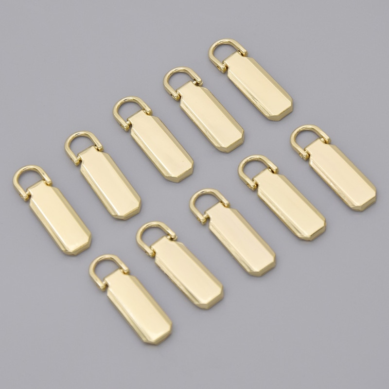 Tirettes de fermeture éclair en métal 10 pièces | Détachables 3 #5 # pour curseurs, Kits de réparation de la tête, tirette, languette, bricolage, accessoires de couture