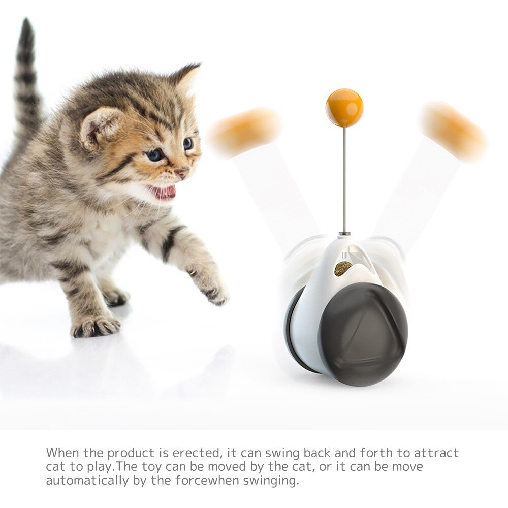 Juguete para gatos con luz Led recargable por USB, bola autogiratoria de 360 grados para mascotas, juguetes interactivos inteligentes con activación por movimiento