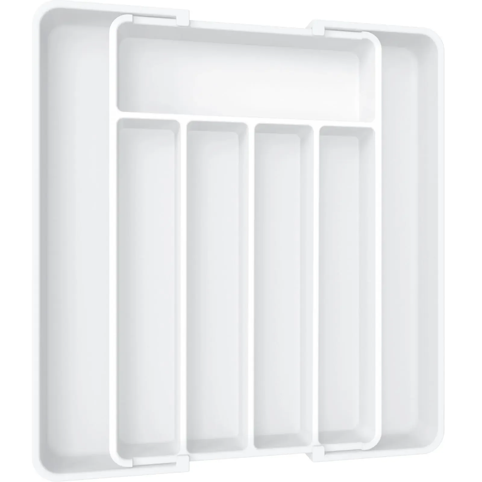 Besteck, erweiterbare Küchenschublade, Küchen-Organizer, verstellbarer Speisekammer-Organizer, Utensilien-Besteck-Schublade für Gabeln, Messer: Grün
