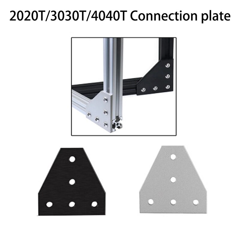 2pcs/lot 5 Hole Joint Board Plate Corner Angle Bracket Connection Joint Strip
