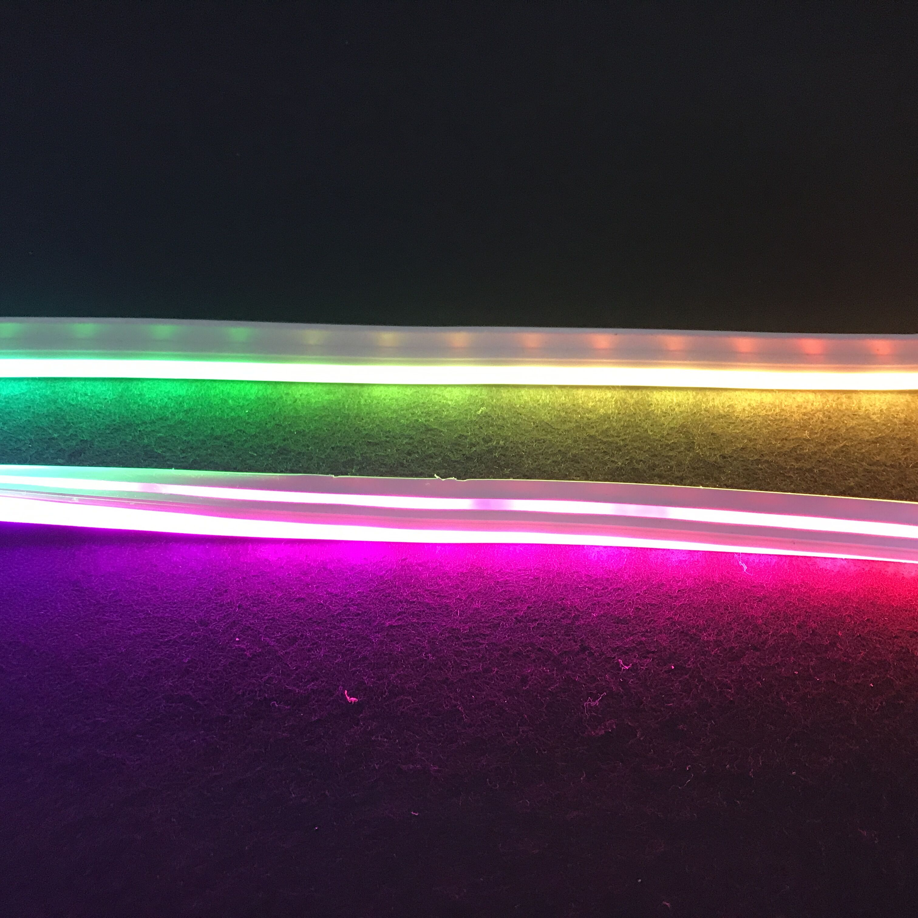 7mm * 14 m/3 m DC5V SK6812 adresseerbare led neon flexibele pixel licht, RGB full color; 60 leds/m; IP65; platte oppervlak/side emitting