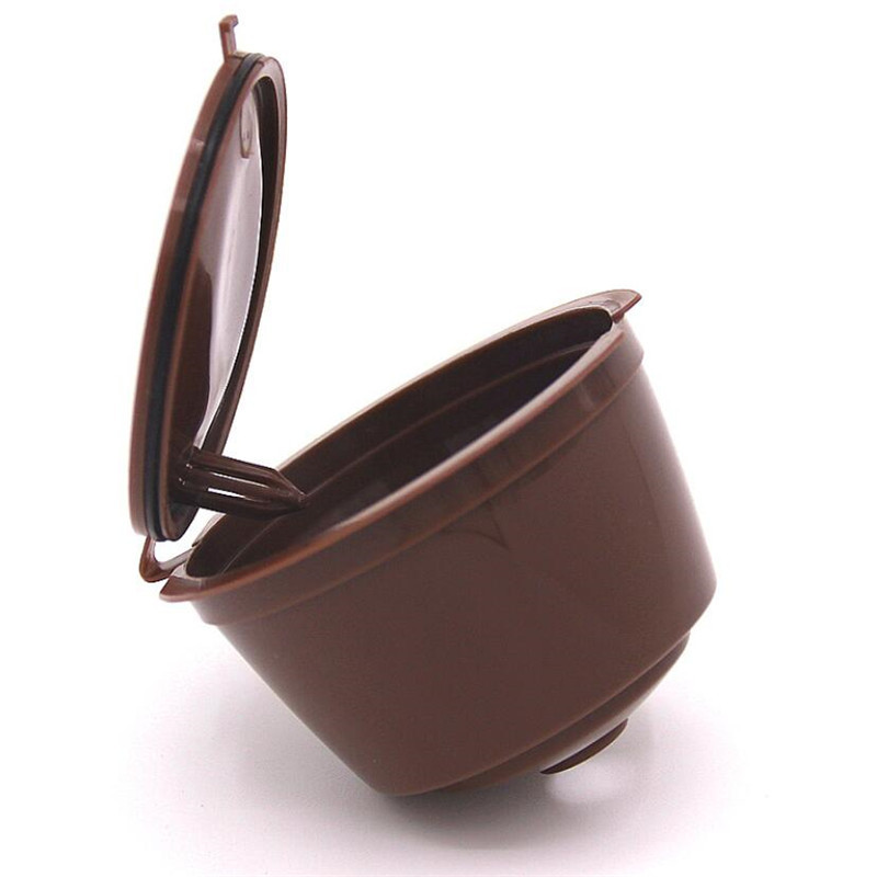 Cápsula de café recargable de plástico de 8 colores Compatible con modelos Dolce Gusto para rellenar cestas de filtro taza de café: Chocolate