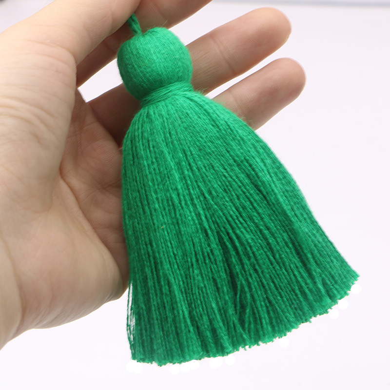 2 unidades de borlas de flecos de tela de algodón supergruesas para el hogar, cortina para el hogar, accesorios decorativos, hechos a mano, artesanía DIY, adorno de borla grande