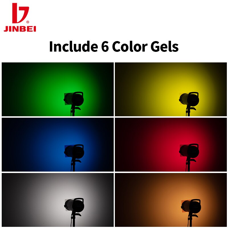 JINBEI MH Color Gels Magnetic Reflector Studio Flash LED Light CTO Lamp Shade Photography Equipment