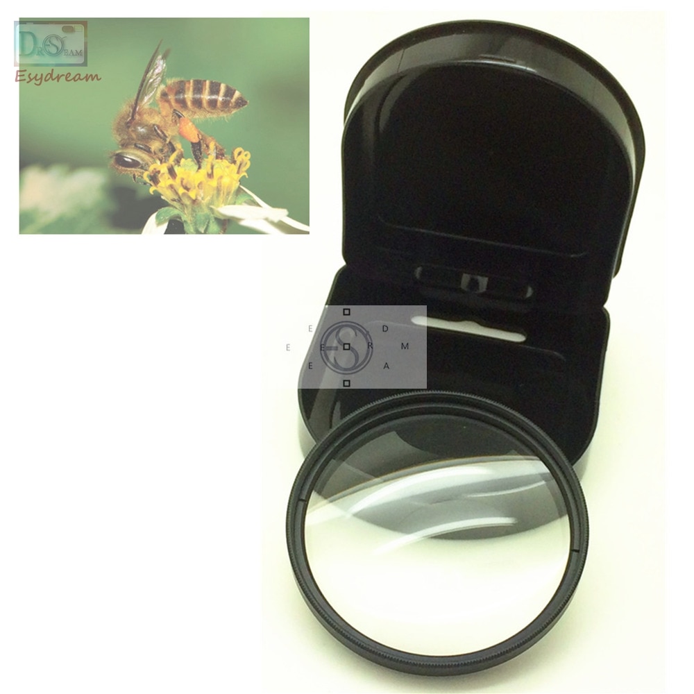 37 46 49 52 55 58 62 67 72 77 mm nærbillede  +8 makroobjektiv filter til kamera canon nikon pentax objektiver nærbillede  x8