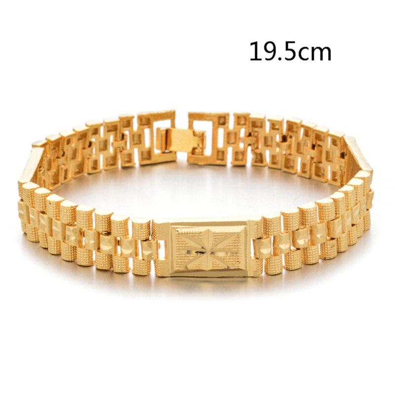 Plated 24K Gold Multi Vorm Punk Armband Curb Cubaanse Ketting Goud Kleur Armbanden Armband Voor Mannen Vrouwen Sieraden: Style 7