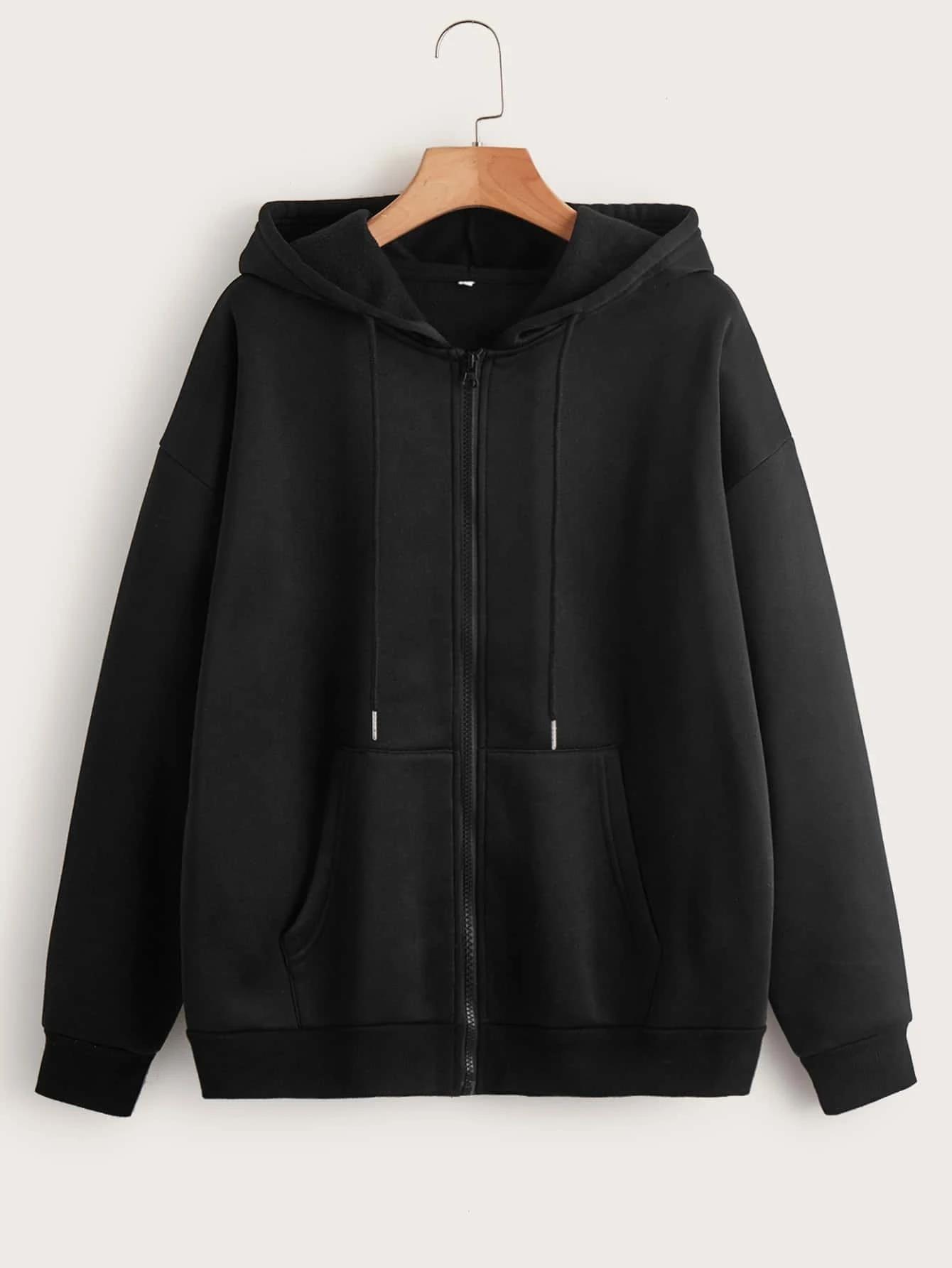 Sudaderas con capucha de lana con cremallera para mujer, sudaderas deportivas para correr, chaquetas clásicas informales con cremallera, ropa informal estilo Hip Hop Y2k: XL / Castaño