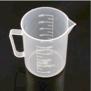 1Pcs Clear Plastic Digitale Maatbeker Schaal Maatregel Glas Lab Cilinder Gereedschappen 250Ml ODS005