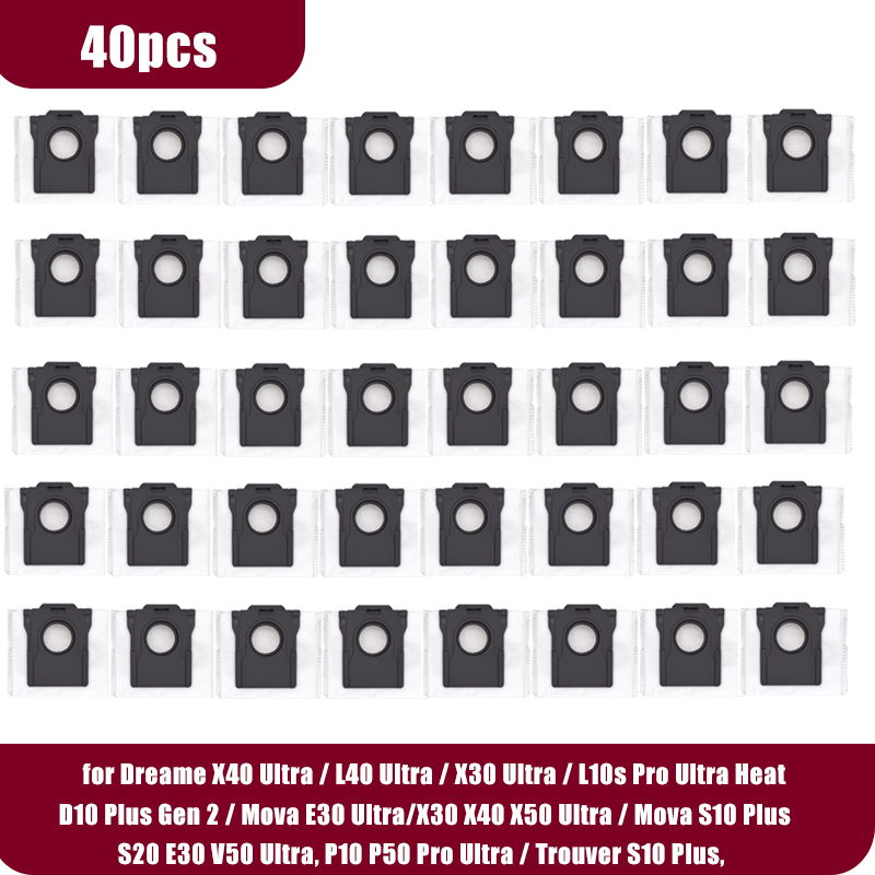 Dust Bag Fit For Dreame X30 X40 X50 Ultra / Mova S10 Plus, S20 E30 V50 Ultra, P10 P50 Pro Ultra / Trouver S10 Plus, E30 Ultra: Dark Khaki