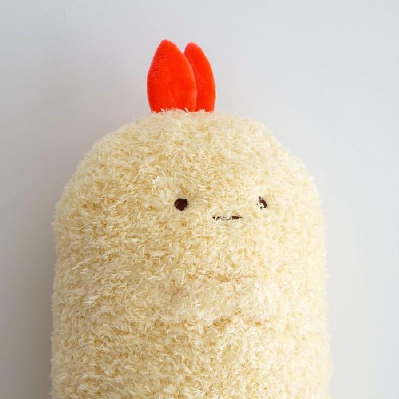 Nouvelle poupée en peluche en peluche dessin animé mignon grande crevette frite longue corps poupée oreiller coussin jouet enfants de noël pour fille garçon