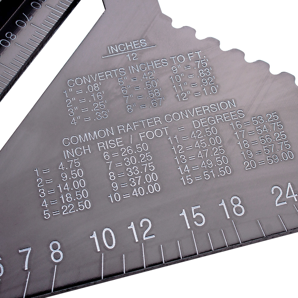 12inch Metric Squares For Woodworking Ruler Measuring Tool Aluminum Alloy Gauge Speed Square Roofing Triangle Ruler