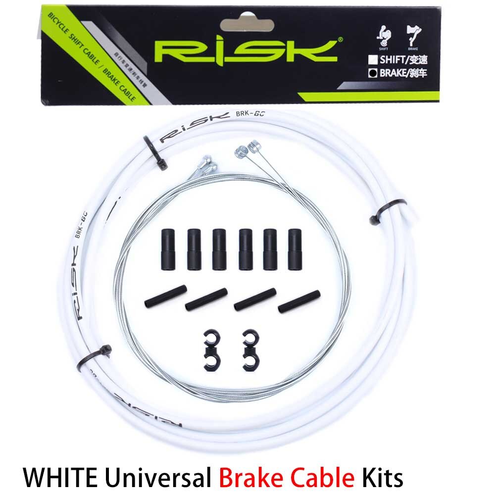 Bicycle Cable sets Housing Cable Hose Kit Brake Shifter For Sram Bike Bicycle derailleur Brake Cable & Shifting Lever Wire Line: Brake Set White