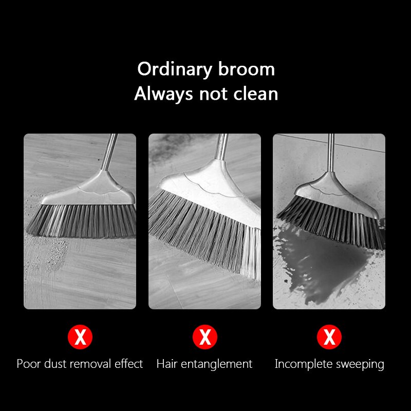 Rubber Broom Hand Push Sweeper Magic Broom Floor Wiper Squeegee for Floor Cleaning Floor Squeegee Sweeping Brush Pet Hair Broom