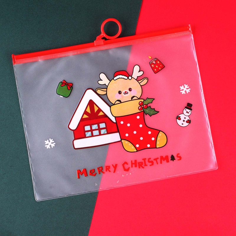 Draagbare Waterdichte Xmas Etui Multifunctionele Make Pouch Pvc Tas Voor Reizen Cosmetica Briefpapier Kleine Ambachten