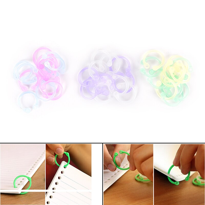 Anillo De Hojas Sueltas Con Agujero De Seta Para Notebook, 3 Uds
