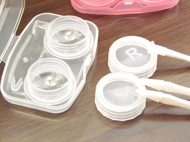 Facile à transporter Mini poche oeil étuis pour lentilles de Contact voyage lunettes yeux couleur lentille de Contact conteneur conteneur conteneur boîte
