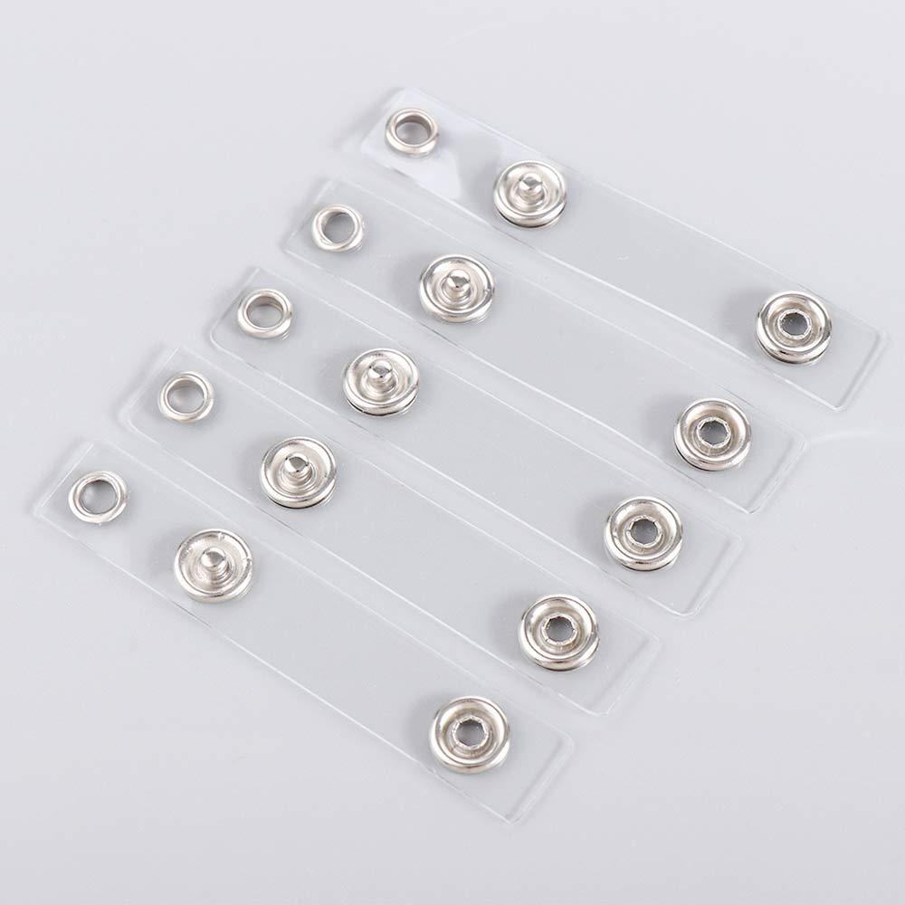 Holder Accessories 10 Pieces Badge Holder PVC Clear Card Holder Buckle ID Card Holder Name Card Keychains Card Holder Lanyard