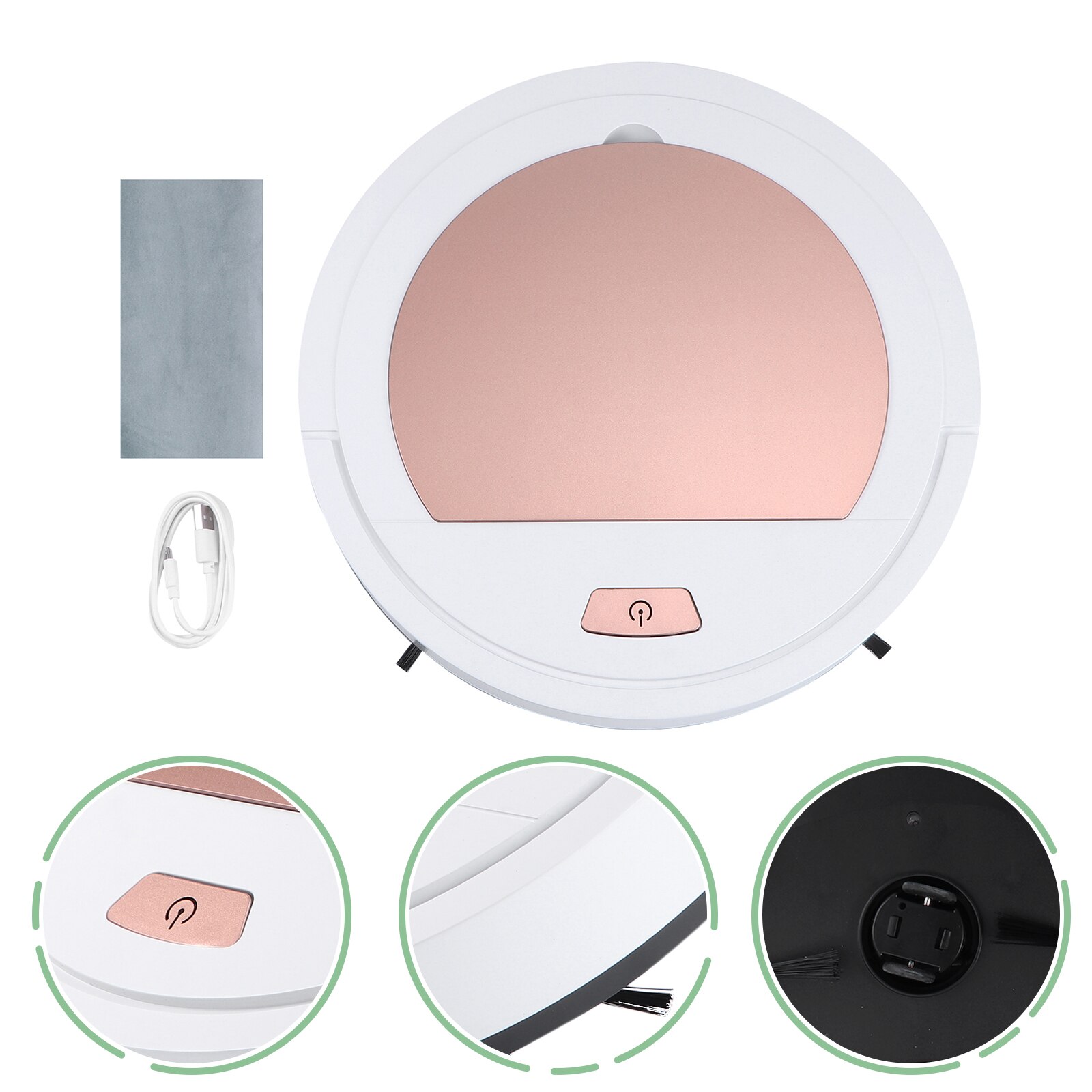 1pc Robot Cleaner Small Smart Cleaner Auto Cleaner Floor Mopping Robot Cleaning Machine: White