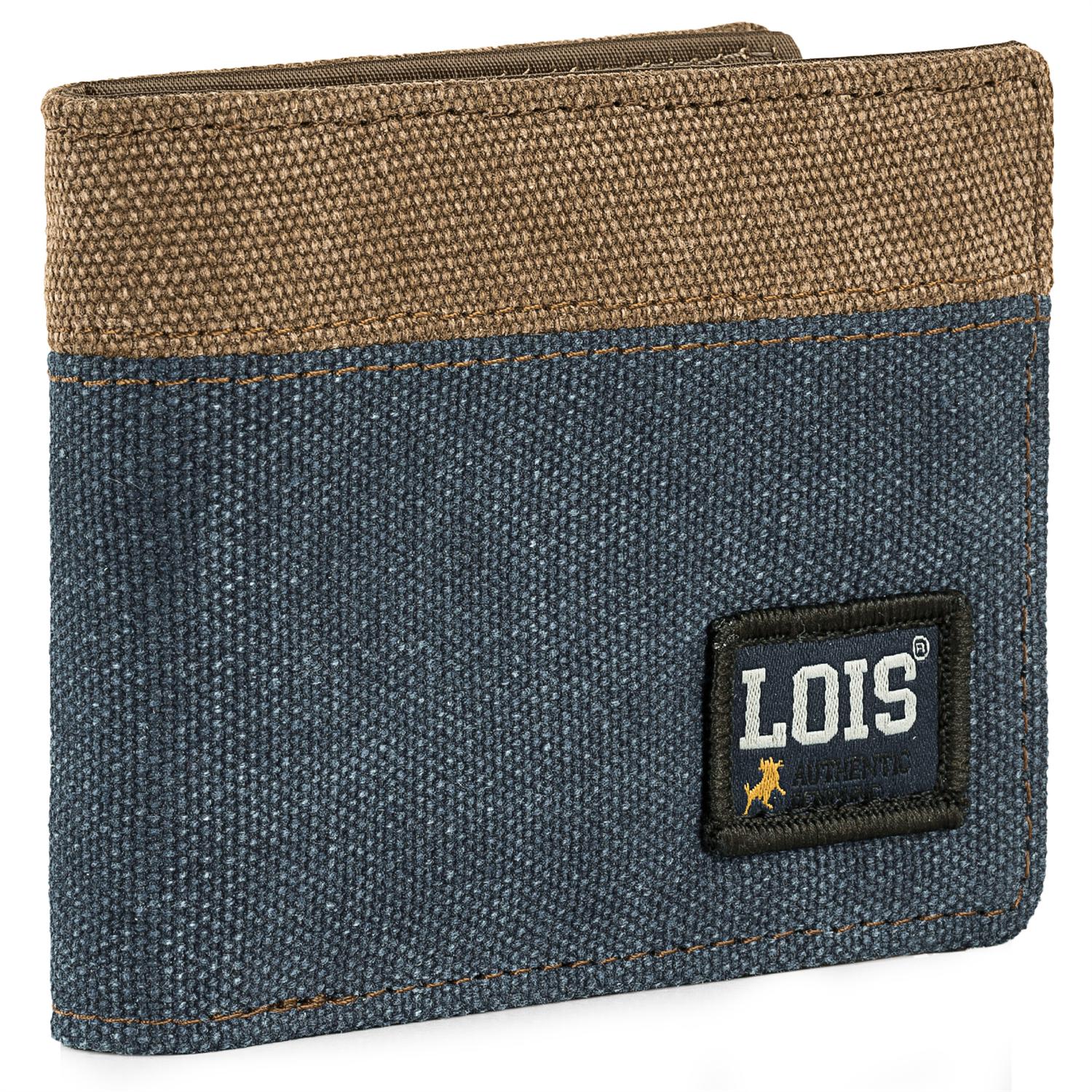 Cartera De Chico. Monedero Billetero Juvenil De Lona. Muchos Compartimentos. Caja Para . Estilo: Azul