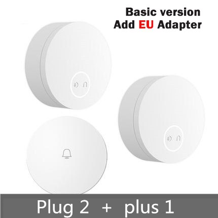 Xiaomi Linptech Wireless Doorbell Self-Generating Smart Door Bell Transmitter Memory Function Wifi Version Connect Mijia APP: Basic 2R add EU Ada