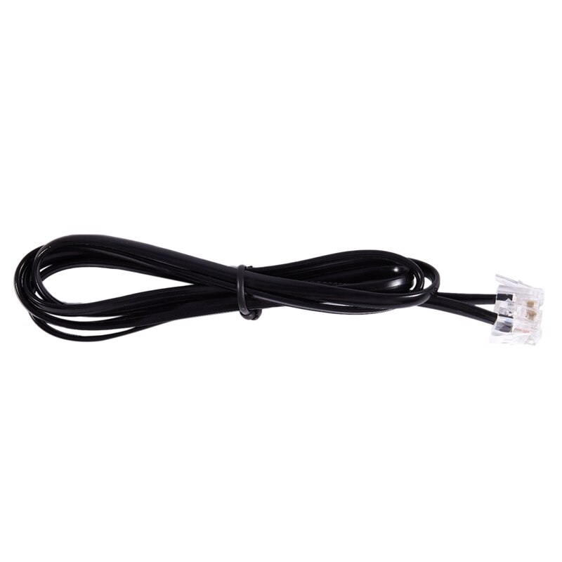 2Pcs RJ11 6P4C Telefoon Kabel Cord Adsl Modem, 1 Meter & 2 Meter