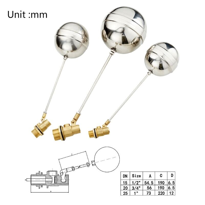 DN15 DN20 DN25 Metal Float Valve Cold Water Tank Liquid Level Control Valve 37MD