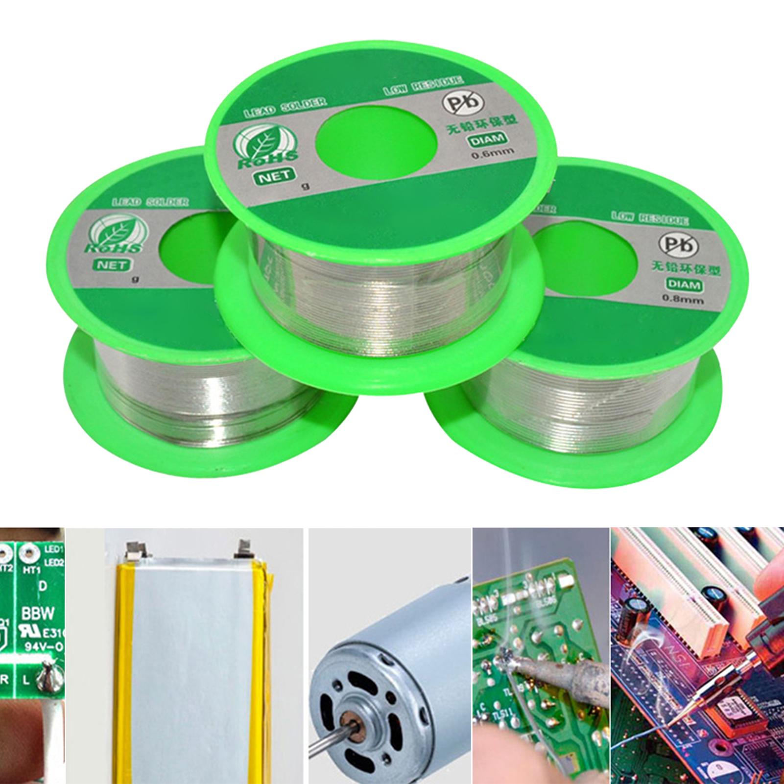 0.6/0.8/1.0/1.2/1.5/2,0mm Bleifrei Lot Draht Zinn 50G Kolophonium Kern Lötzinn Sn 99,3 Cu 0,7 Schweißen Lözehn Eisen