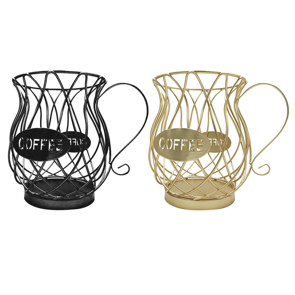 Retro Metal Storage Case for Cafe Organizer Storage Storage Basket Snack Holder Coffee Capsule Cup Fruit Cup Mug Shape Organizer