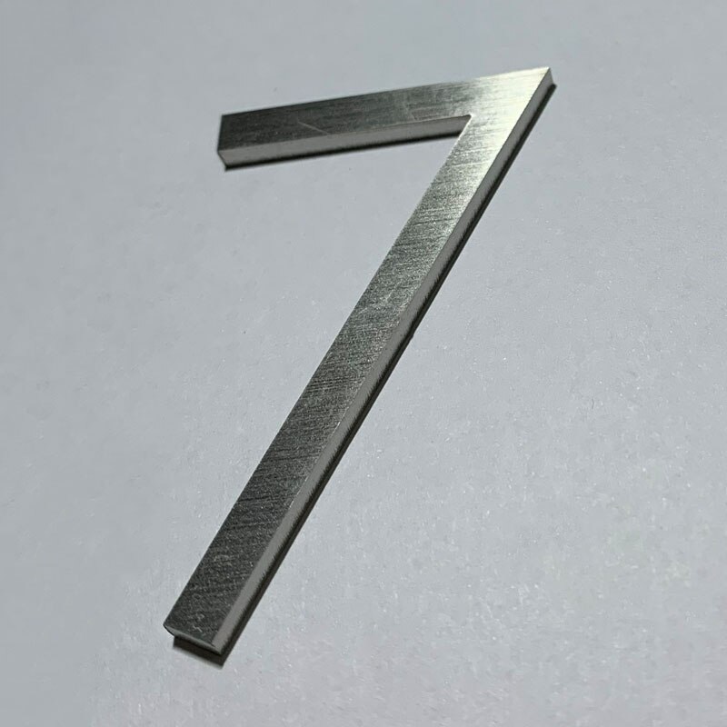 60mm Stainless Steel Self Adhesive House Number Sticker Metal Doorplate Home Door Plaque Numbers Sign For Mailbox Street Numbers: Number 7