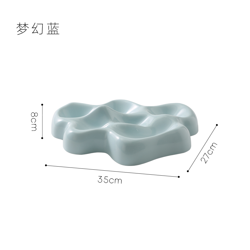 【EpeiusHome】Plateau de classement de bijoux, stockage domestique, 03: Bleu