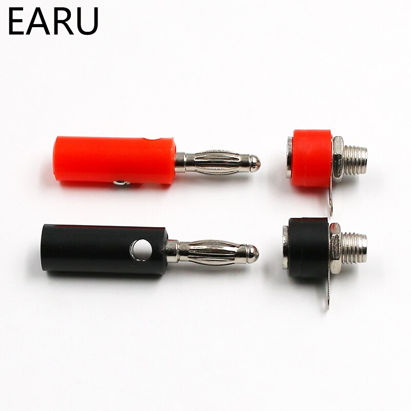 1 set hane och hona  j072 4mm banankontakt hane och hona för att sätta i kontakt bananstift diy modeller