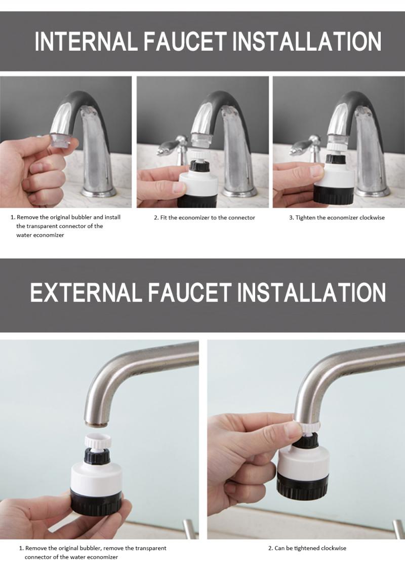Vattenbesparande adapter för dusch - Vattenfilter och aerator