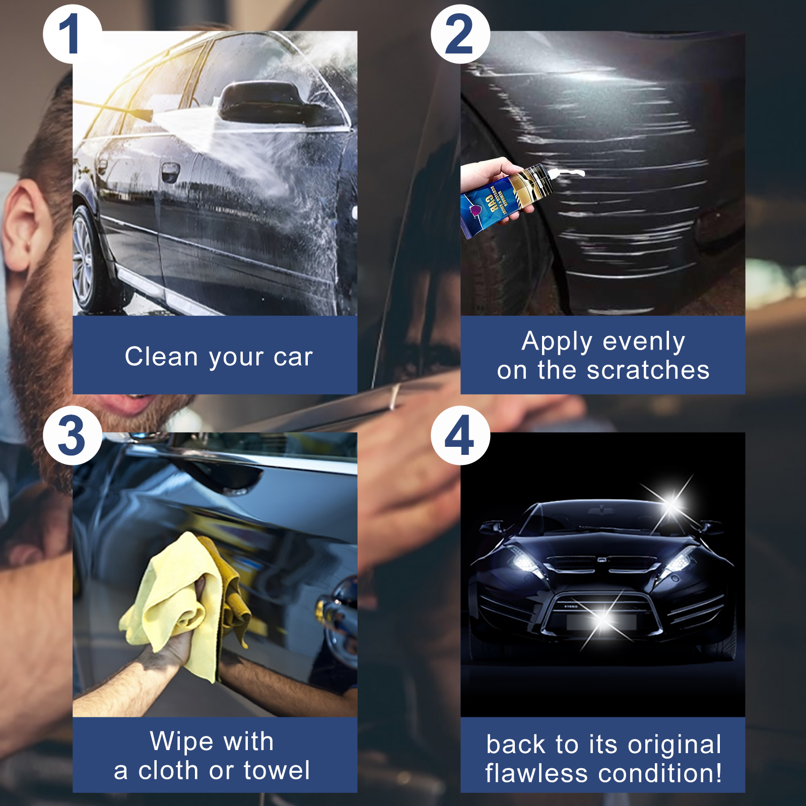 Auto Scratch Remover Kit Auto Body Paint Krassen Reparatie Polijstwas Swirl Verwijderen Reparatie Zorg Accessoires Gereedschap Auto Reparatie