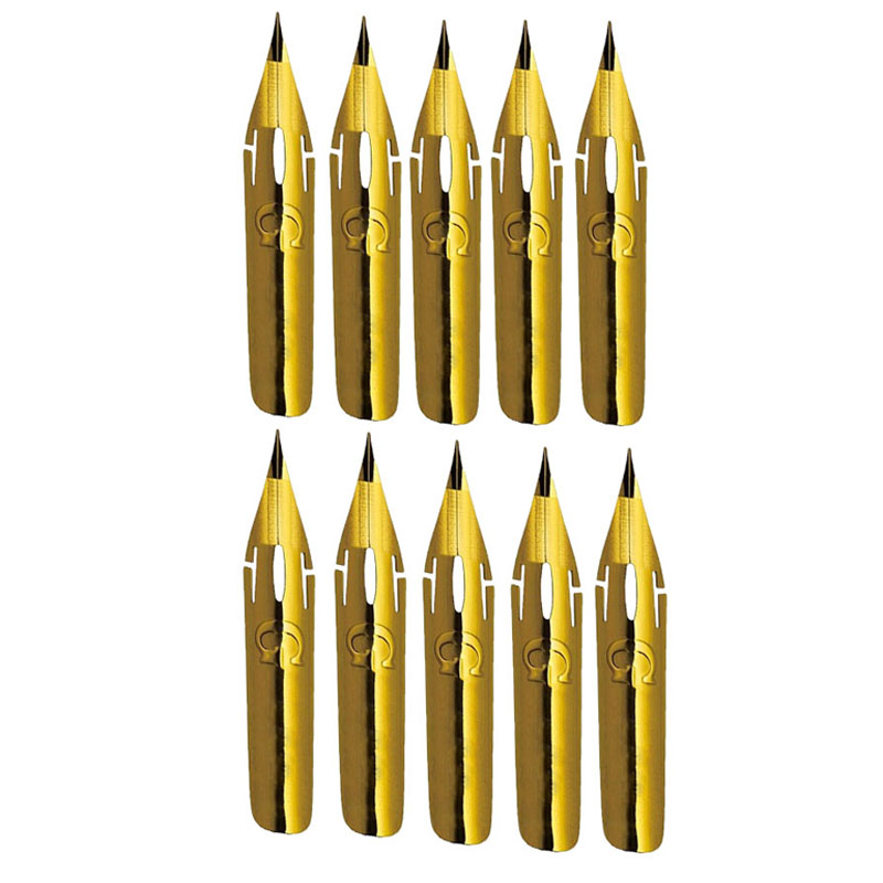 10 st Gouden G Nib Kalligrafie Tool dip Pen Comics Nib Briefpapier Kantoor Schoolbenodigdheden Schrijven: WHITE