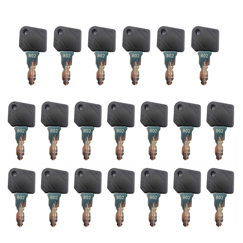 20pc Ignition Key 802 - Forklift Ant - Linde - E16 - L12 Key