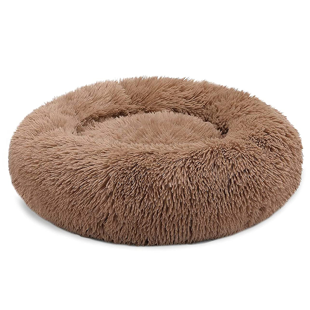 Super Zachte Hond Bed Pluche Kat Mat Hond Bedden Voor Grote Honden Bed Labradors Huis Ronde Kussen Huisdier Product Accessoires: COFFEE / M-60CM