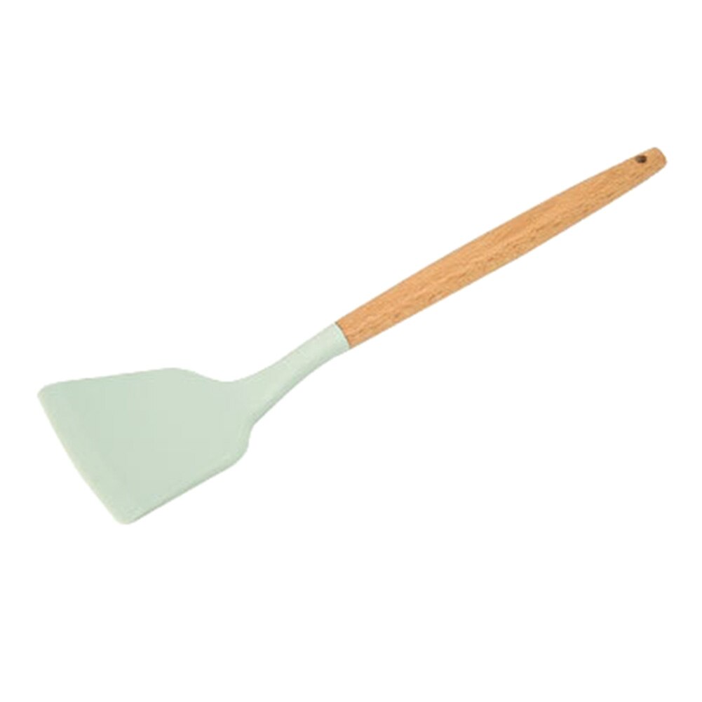 Ustensiles de cuisine ustensiles de cuisine en silicone spatule antiadhésive pelle manche en bois ustensiles de cuisine accessoires de cuisine: 8c
