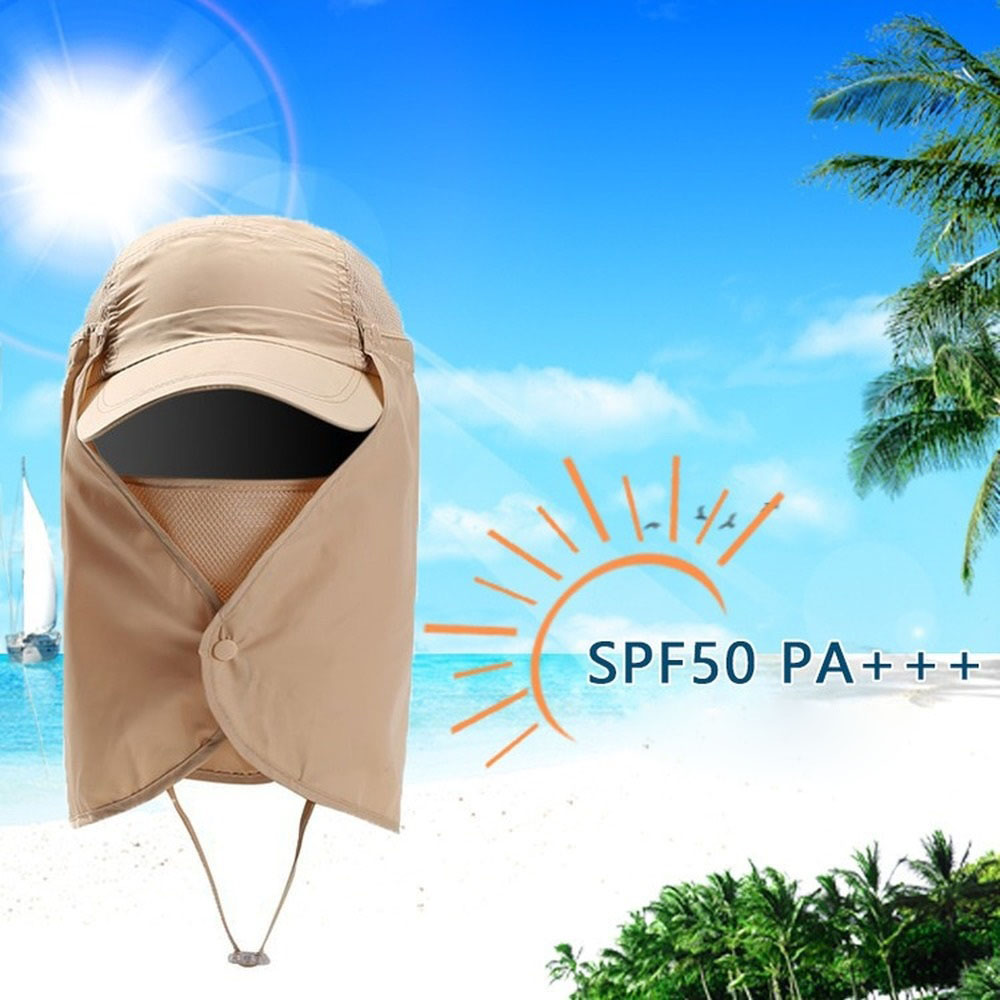 Vissen Hoed Voor Mannen &amp; Vrouwen Outdoor Uv Zon Bescherming Brede Rand Hoed Met Gezicht Cover En Hals Flap