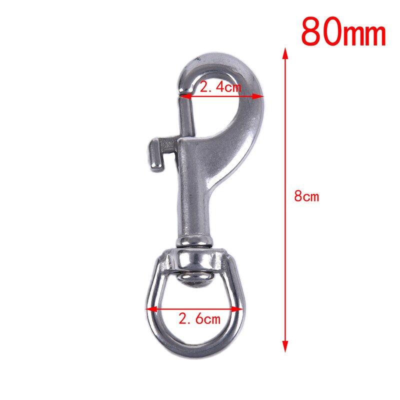 65mm/70mm/80mm/90mm/100mm/120mm Stainless Steel Bolt Snap Hook Clip Diving Singel Hook BCD Accessories Tools: Red