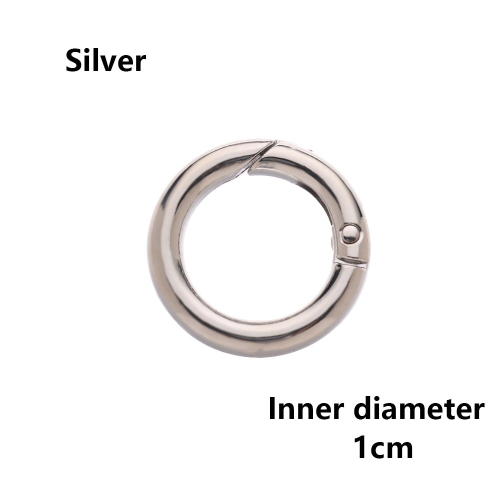 2 Stuks Riem Gesp Clips Trigger Bagage Leathercraft Spring Gate Sluiting O Ring Hond Sleutelhanger Karabijnhaak Tas Accessoires: 1cm - Silver