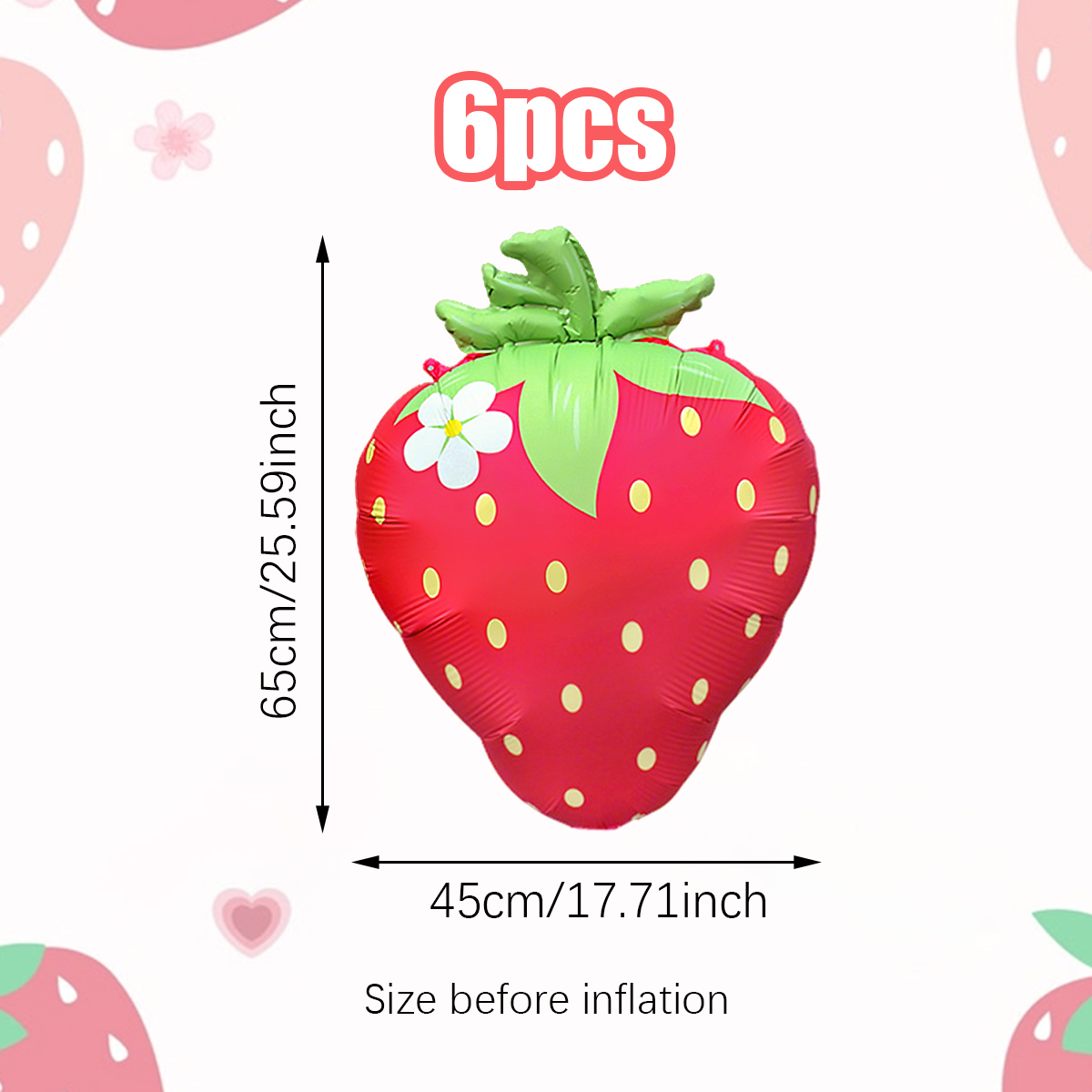 Globos de película de aluminio de fresa, suministros para de cumpleaños, de frutas de verano, decoración de bautismo para bebé, 3 uds./6 uds.: Color zafiro profundo