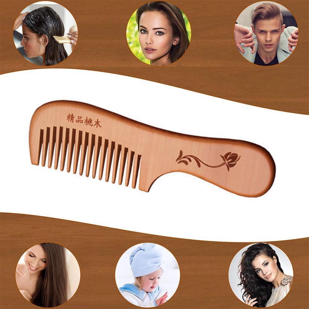 Houten Grove Kam Natuurlijke Sandelhout Handgemaakte Massage Schoonheid Haarverzorging Houten Salon Taille Geur Anti Statische