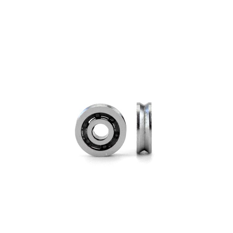 5 stk v-spor trinse rullekulelager miniatyr 1cm ut diameter 10mm rullende wire hjul tynn wire ledehjul 3 x 10 x 3mm